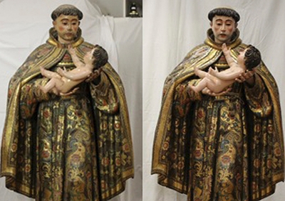 El Área de Patrimonio Histórico concluye sendas actuaciones de restauración y protección en dos esculturas de las iglesias de San Pedro y la Trinidad