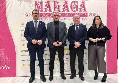 El alcalde Manolo Barón preside la actividad que cierra la celebración del centenario de la marca 'Málaga' para Vinos