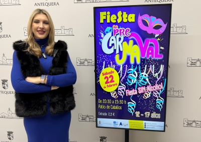 Antequera celebra su Fiesta Pre-Carnaval para jóvenes de entre 12 a 17 años con actividades y entretenimiento sin alcohol
