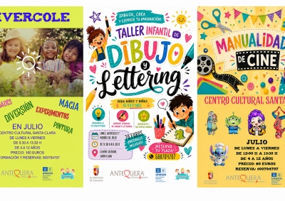 El Área de Cultura programa en julio tres actividades infantiles en el Centro Cultural Santa Clara de Antequera