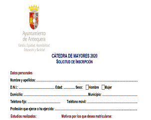 Inscripcion Catedra de Mayoures ico