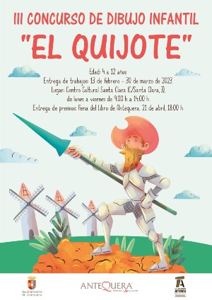 Concurso Dibujo Infantil Quijote cartel