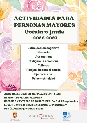 Actividades mayores 2026-27