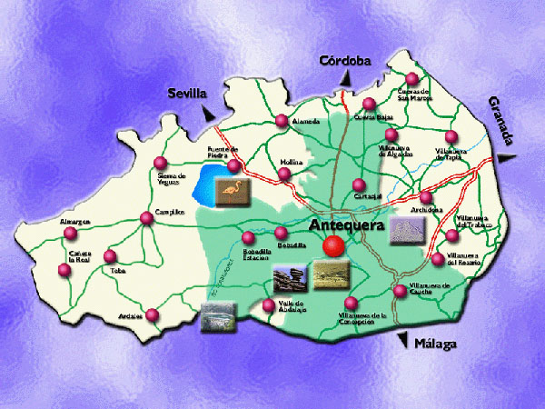 Mapa de localización de Antequera