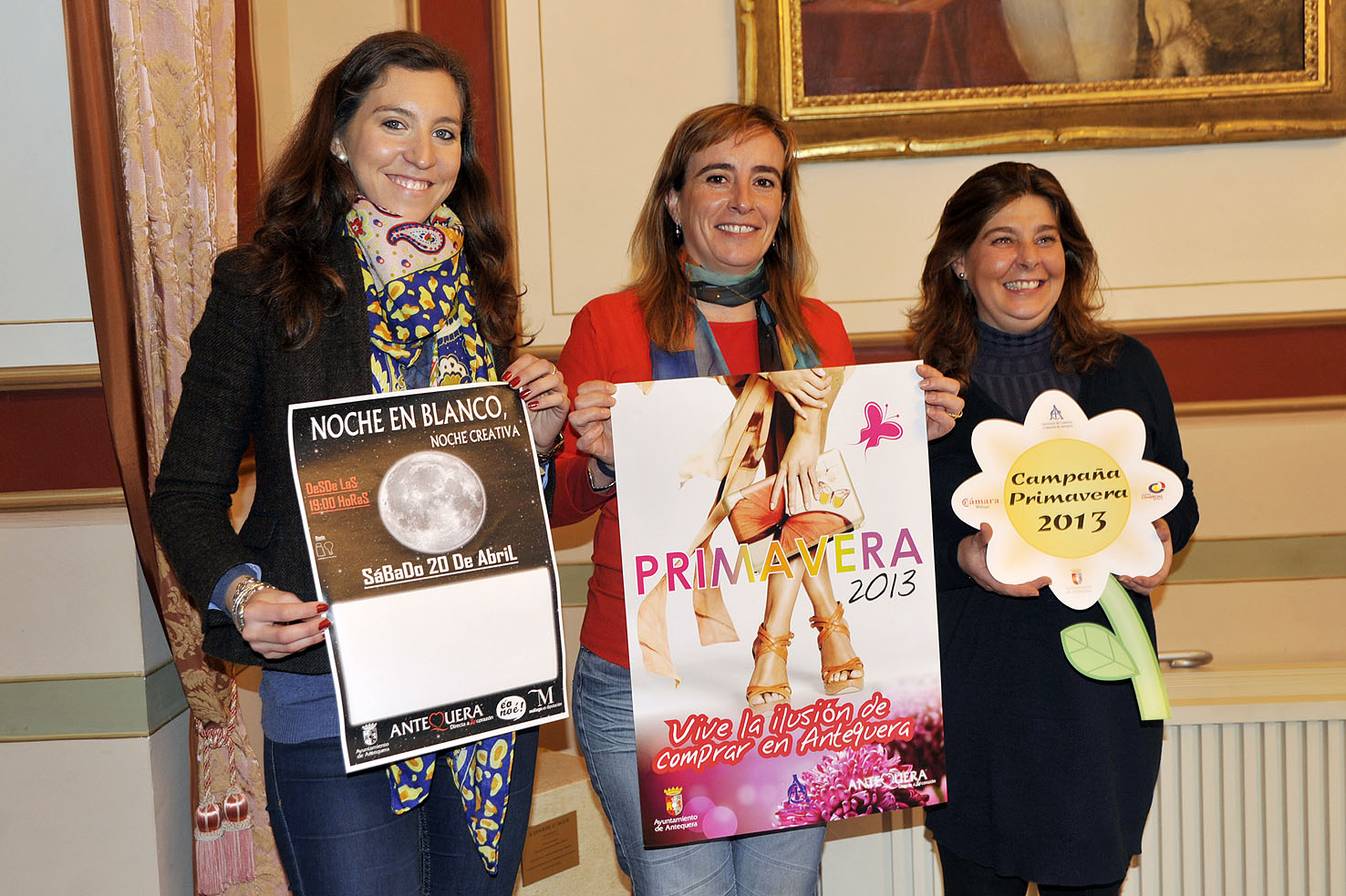 Eugenia Acedo, Belén Jiménez y Esther Granados, responsables municipales del Ayuntamiento y la ACIA que han organizado la Campaña ...