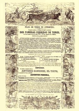 Cartel antiguo corrida toros