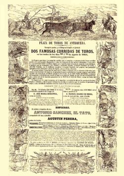 Cartel antiguo corrida toros